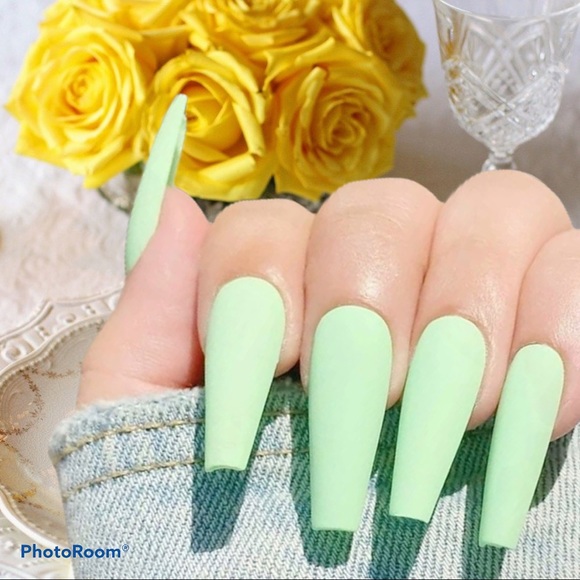 Makeup 225 Press Onnails Coffin Complete Set Mint Green Poshmark